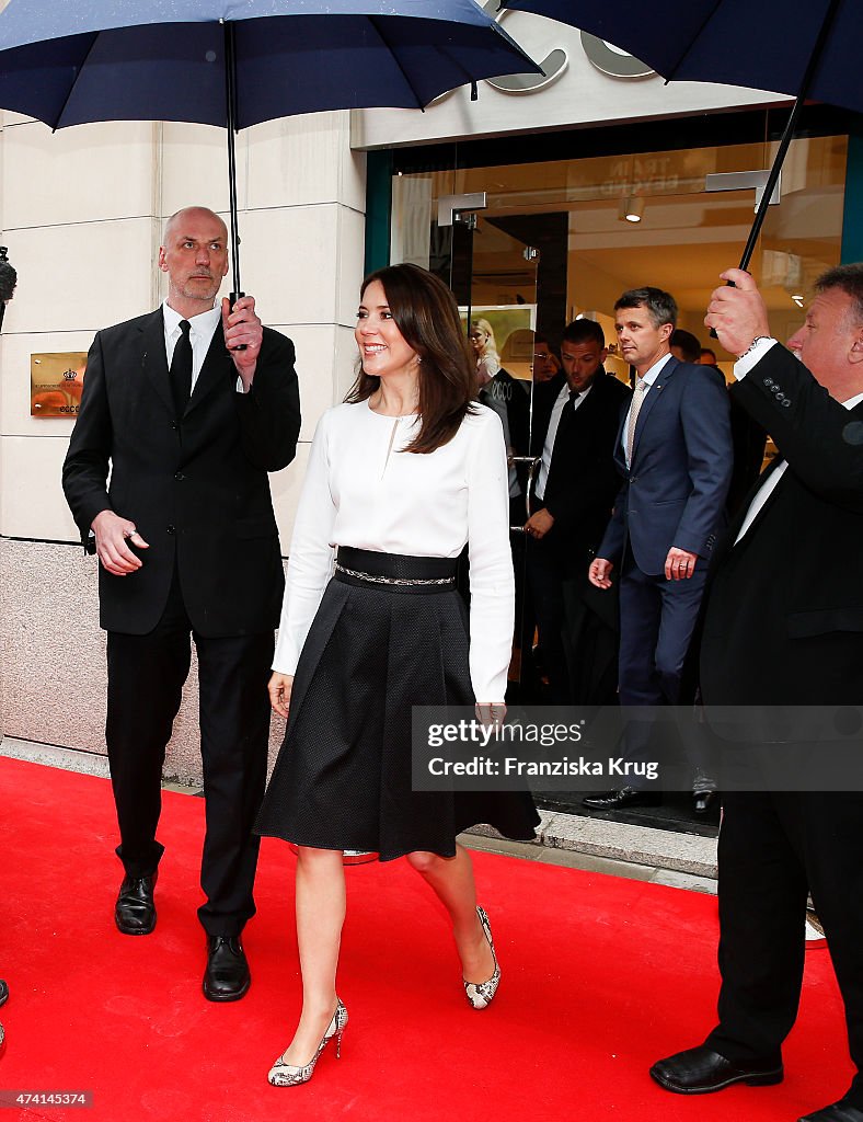 Danish Crown Prince Couple Opens ECCO Store Munich