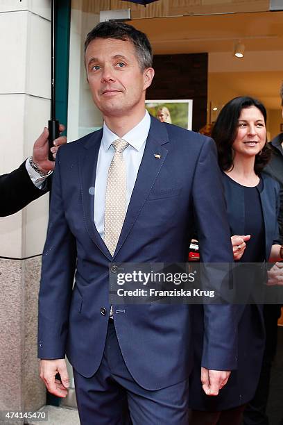 Crown Prince Frederik of Denmark during the ECCO store opening on May 20, 2015 in Munich, Germany.
