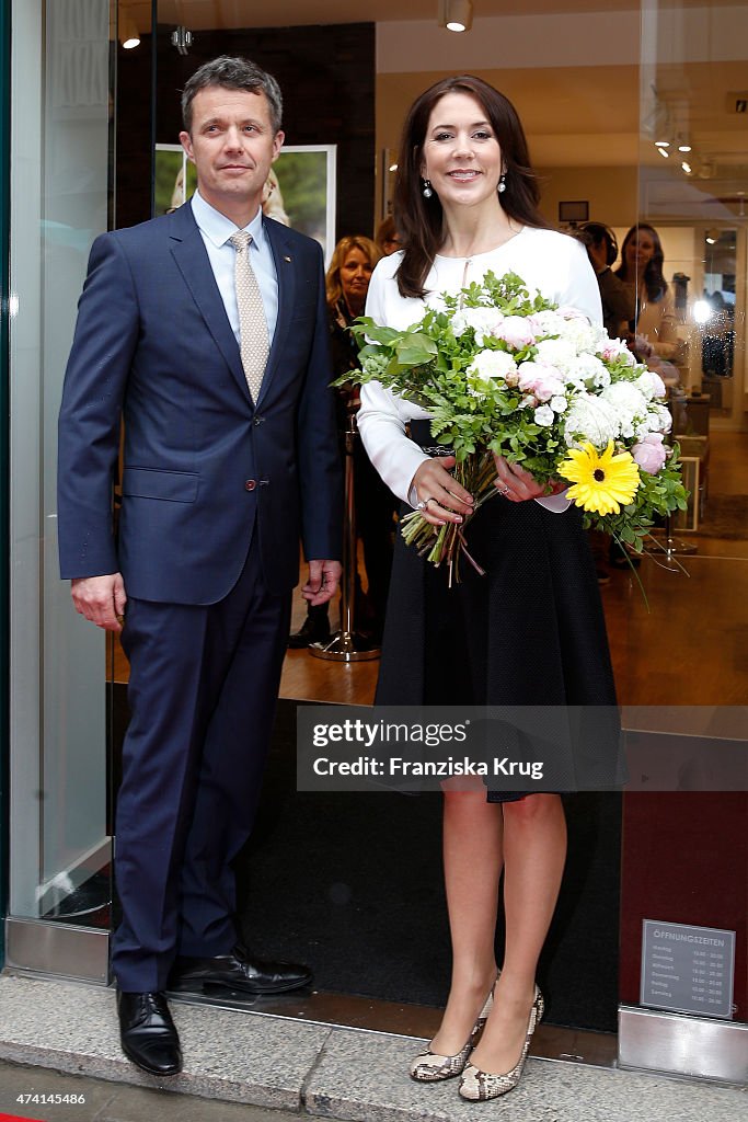 Danish Crown Prince Couple Opens ECCO Store Munich