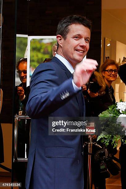 Crown Prince Frederik of Denmark during the ECCO store opening on May 20, 2015 in Munich, Germany.