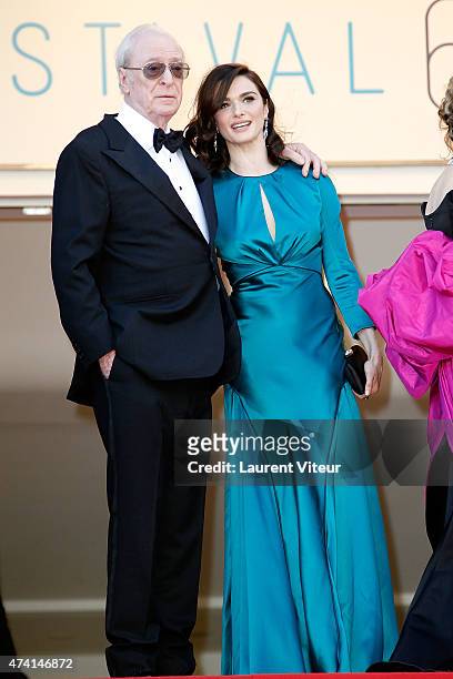 Sir Michael Caine and Actress Rachel Weisz attend the "Youth" premiere during the 68th annual Cannes Film Festival on May 20, 2015 in Cannes, France.