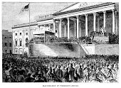 Lincoln's Inauguration - Antique Illustration