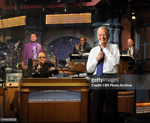 David Letterman and Paul Shaffer after the final taping of the Late Show with David Letterman, Wednesday May 20, 2015 on the CBS Television Network....
