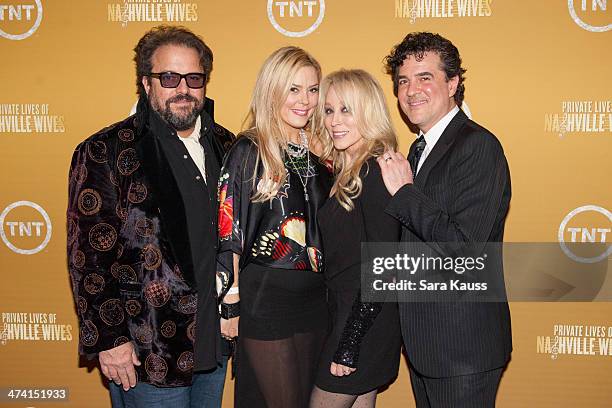 Raul and Betty Malo, Sandi Spika Borchetta, and Big Machine Label Group President & CEO Scott Borchetta attend the official after party of the New...