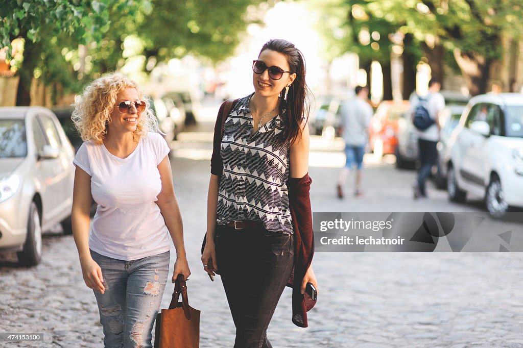 Friends walking