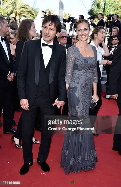 Leonardo Nascimento de Araujo and Anna Billo attends the "Youth" Premiere during the 68th annual Cannes Film Festival on May 20, 2015 in Cannes,...