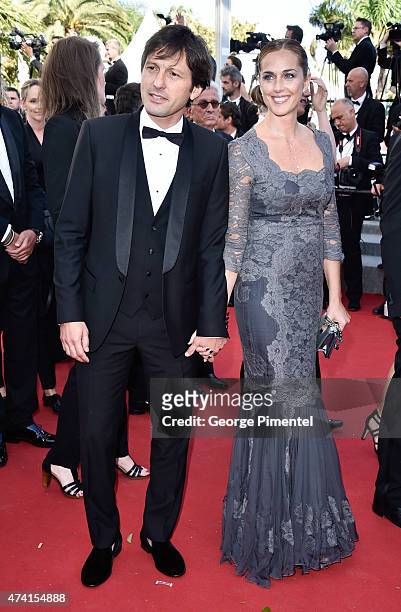 Leonardo Nascimento de Araujo and Anna Billo attends the "Youth" Premiere during the 68th annual Cannes Film Festival on May 20, 2015 in Cannes,...