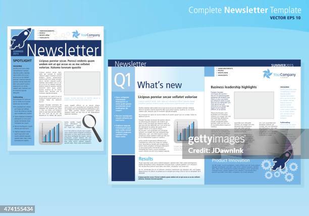 business-newsletter unternehmen für innen-design und layout flyer vorlage - newsletter template stock-grafiken, -clipart, -cartoons und -symbole