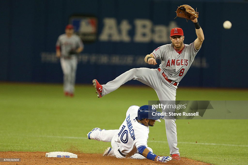 Toronto Blue Jays play the Los Angeles Angels