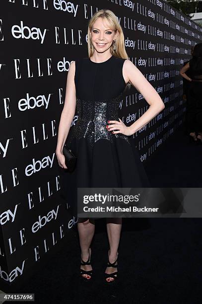 Actress Riki Lindhome attends the 6th annual ELLE Women In Music celebration presented By eBay. Hosted by Robbie Myers with performances by Alanis...