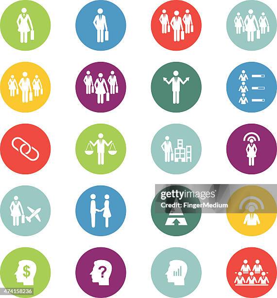 human resource icon set - task management stock illustrations