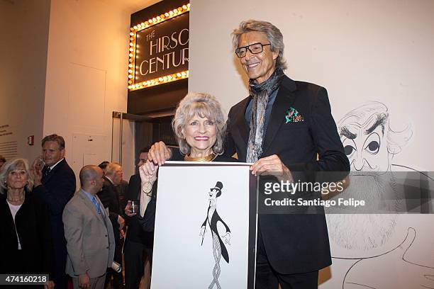 Louise Kerz Hirschfeld and Actor Tommy Tune attends The Hirschfeld Century: The Art Of Al Hirschfeld Reception at New-York Historical Society on May...