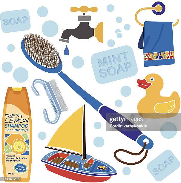 bad-accessoires für kleine jungen - kid sailing stock-grafiken, -clipart, -cartoons und -symbole