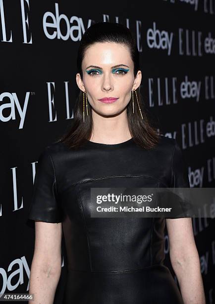 Actress Bitsie Tulloch attends the 6th annual ELLE Women In Music celebration presented By eBay. Hosted by Robbie Myers with performances by Alanis...