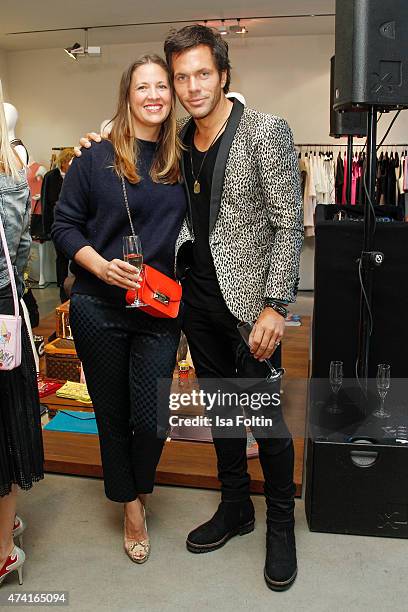 Dana Schweiger and Christian Kloster attend the Petra Teufel & GALA Fashion Night on May 20, 2015 in Hamburg, Germany.