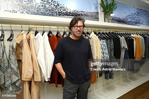 Fashion designer Billy Reid poses for photos during the Billy Reid celebration for Tony nominee Alex Sharp on May 20, 2015 in New York City.