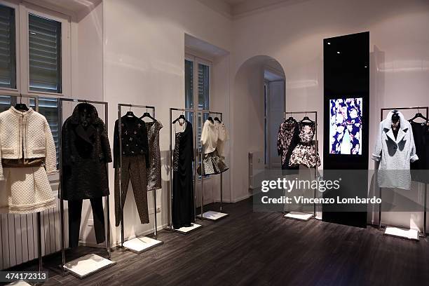 General view during the Maria Grazia Severi presentation as part of Milan Fashion Week Womenswear Autumn/Winter 2014 on February 22, 2014 in Milan,...