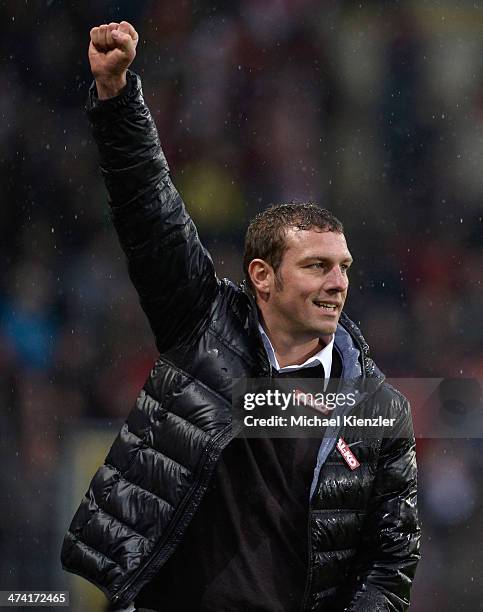 Headcoach Markus Weinzierl of Augsburg reacts during the Bundesliga match between SC Freiburg and FC Augsburg at Mage Solar Stadium on February 22,...