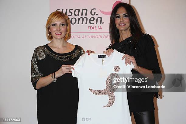 Francesca Severi and Maria Grazia Cucinotta attend the Maria Grazia Severi presentation as part of Milan Fashion Week Womenswear Autumn/Winter 2014...