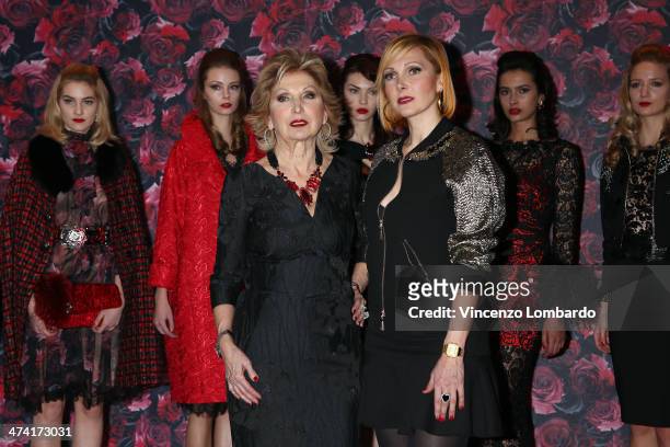 Francesca Severi, Maria Grazia Severi and models attend the Maria Grazia Severi presentation as part of Milan Fashion Week Womenswear Autumn/Winter...