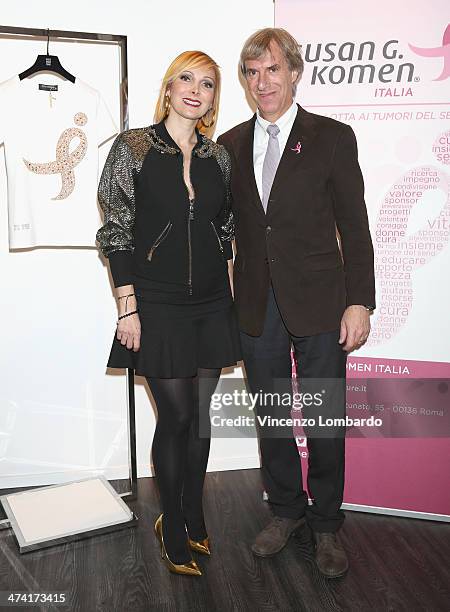 Francesca Severi and Riccardo Masetti attend the Maria Grazia Severi presentation as part of Milan Fashion Week Womenswear Autumn/Winter 2014 on...