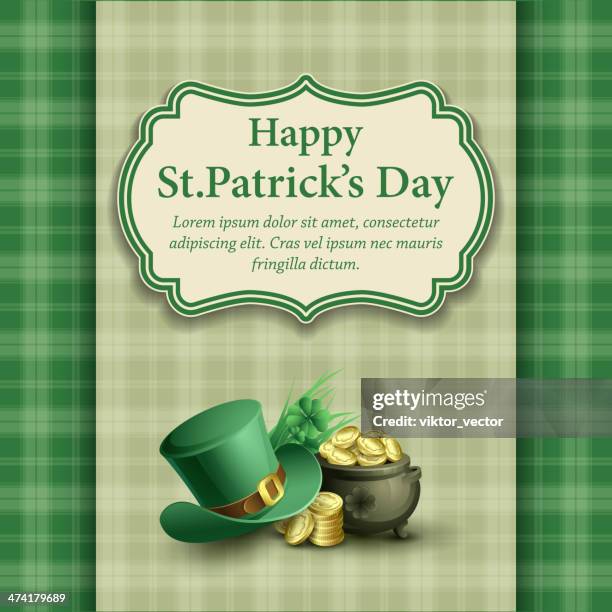 st.patrick's day background. vector illustration - leprechaun stock illustrations