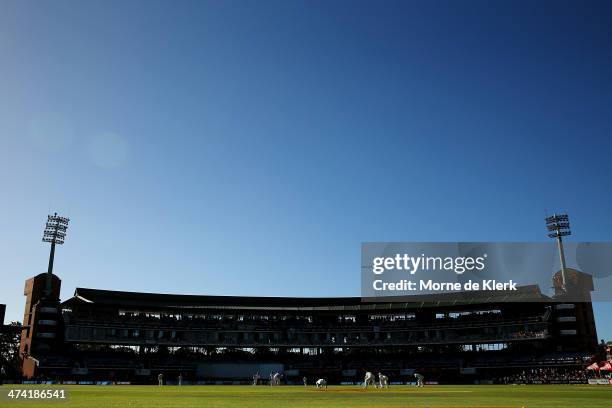 General view during day three of the Second Test match between South Africa and Australia at AXXESS St George's Cricket Stadium on February 22, 2014...