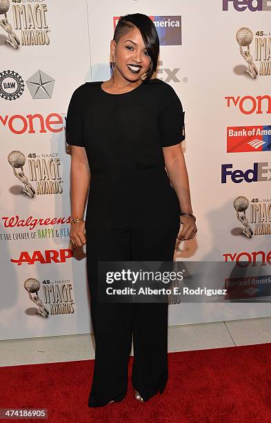 Singer Ravaughn Brown attends the 45th NAACP Awards Non-Televised Awards Ceremony at the Pasadena Civic Auditorium on February 21, 2014 in Pasadena,...