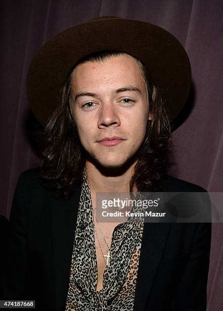 Musician Harry Styles of One Direction attends The Rolling Stones Los Angeles Club Show at The Fonda Theatre on May 20, 2015 in Los Angeles,...