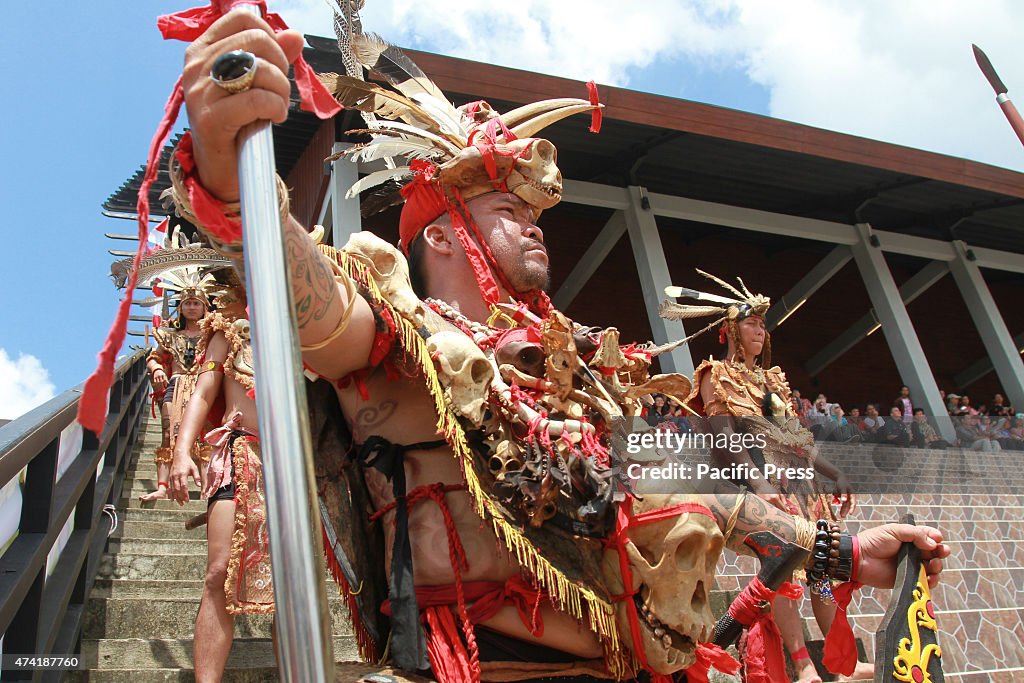 Part of the rituals of the indigenous Dayak, as homage to...