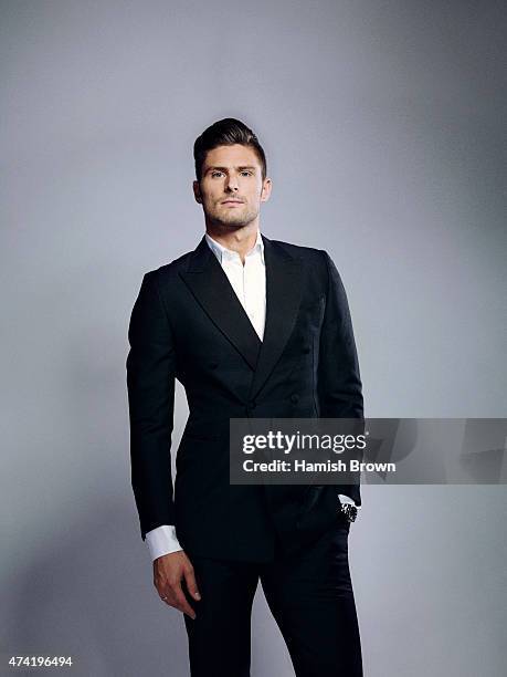 Footballer Olivier Giroud is photographed for ES magazine on November 10, 2014 in London, England.