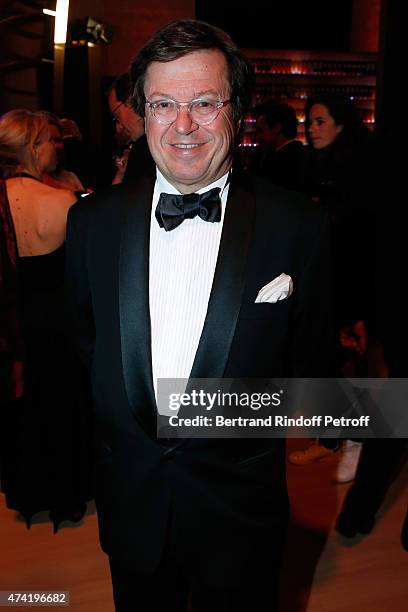 Michel Bernardaud enjoys a Martell cocktail at the Martell 300th anniversary event, held at the Palace of Versailles on May 20, 2015 in Versailles,...
