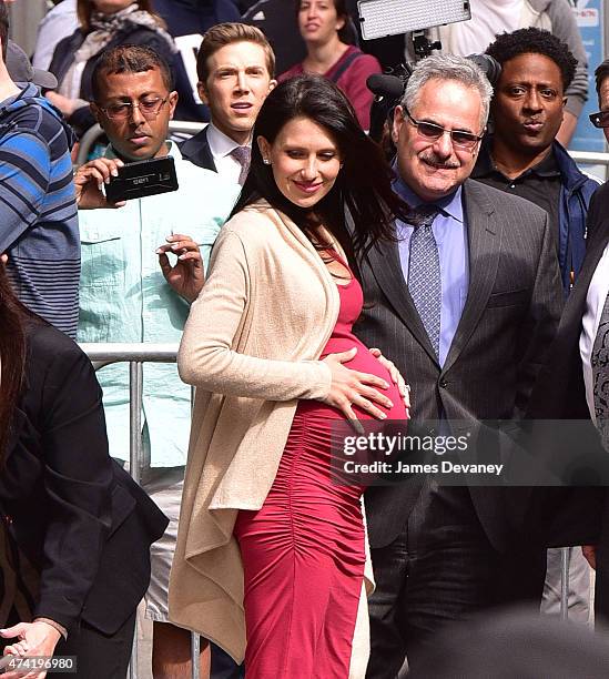 Hilaria Baldwin visits the 'Late Show With David Letterman' at Ed Sullivan Theater on May 20, 2015 in New York City.