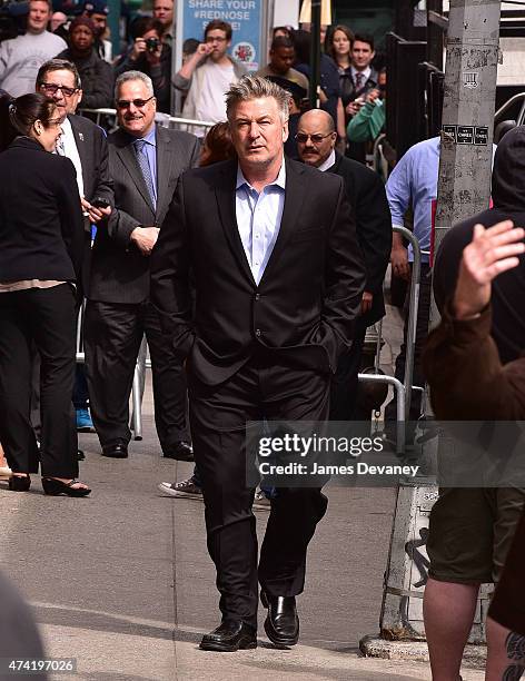 Alec Baldwin visits the 'Late Show With David Letterman' at Ed Sullivan Theater on May 20, 2015 in New York City.
