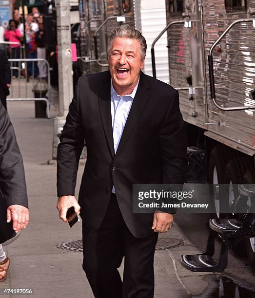 Alec Baldwin visits the 'Late Show With David Letterman' at Ed Sullivan Theater on May 20, 2015 in New York City.