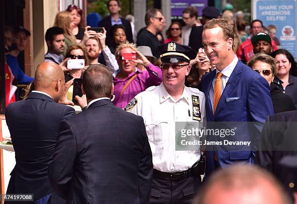 Peyton Manning visits the 'Late Show With David Letterman' at Ed Sullivan Theater on May 20, 2015 in New York City.