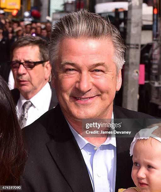 Alec Baldwin visits the 'Late Show With David Letterman' at Ed Sullivan Theater on May 20, 2015 in New York City.