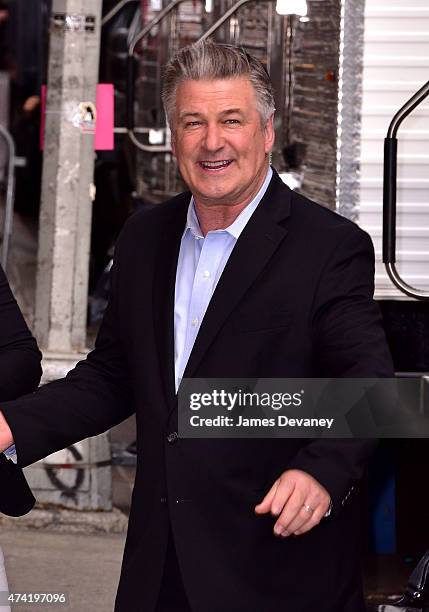 Alec Baldwin visits the 'Late Show With David Letterman' at Ed Sullivan Theater on May 20, 2015 in New York City.