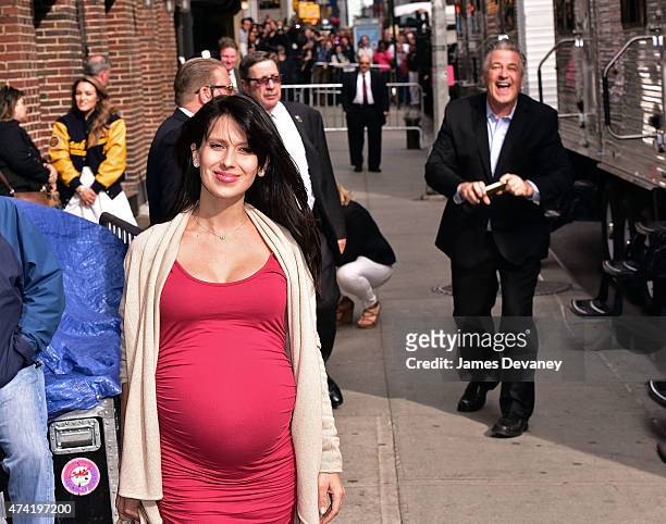 Hilaria Baldwin and Alec Baldwin visit the 'Late Show With David Letterman' at Ed Sullivan Theater on May 20, 2015 in New York City.