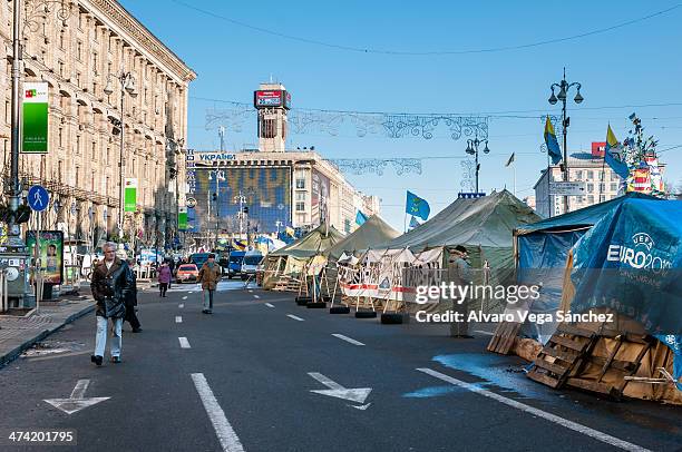 Euromaidan during the social unrest and protests of 2013-2014.