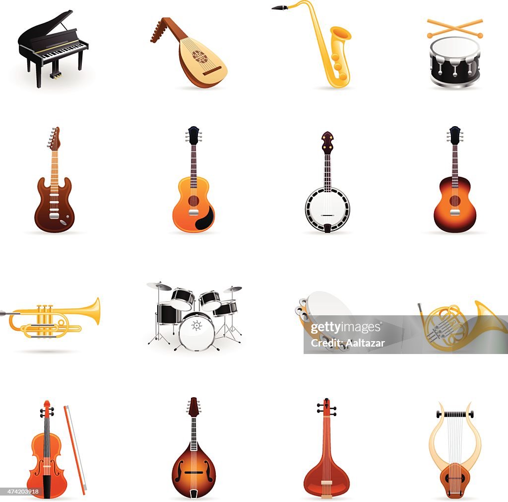 Color de los iconos de instrumentos musicales