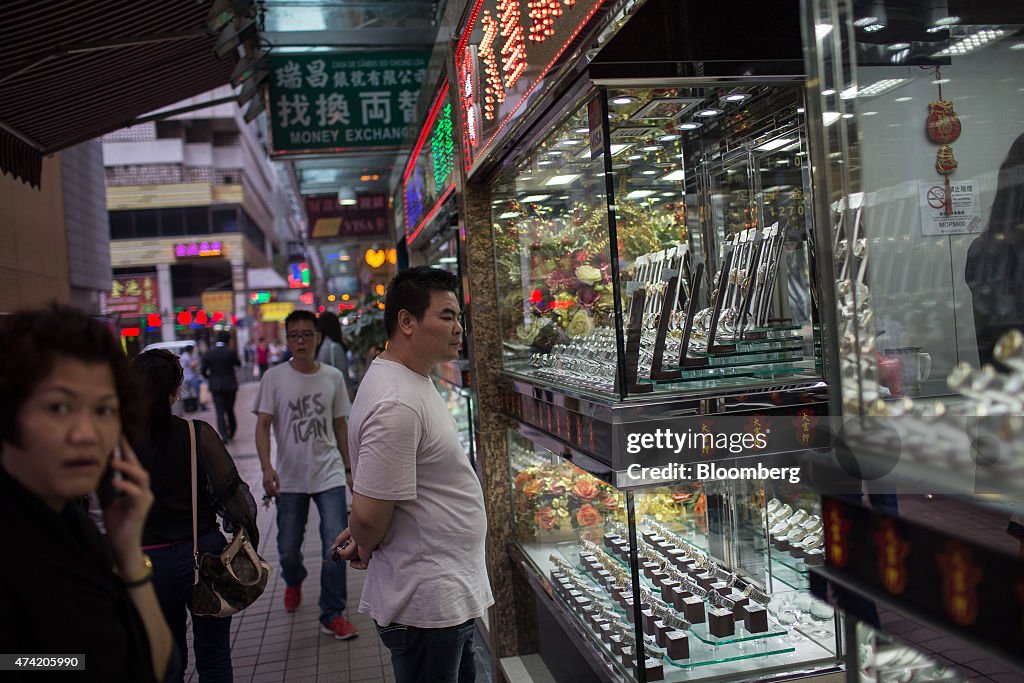 General Images of Tourists And Shoppers As Macau Releases Consumer Price Index