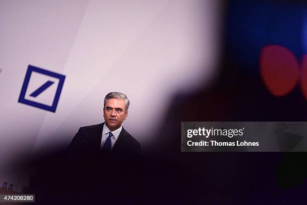 Co-CEO of Deutsche Bank AG Anshu co-CEO of the Deutsche Bank speaks at Deutsche Bank's annual shareholder meeting on May 21, 2015 in Frankfurt am...