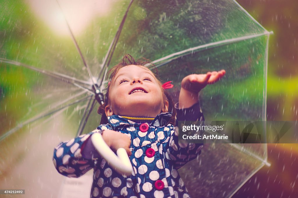 Happy in rain