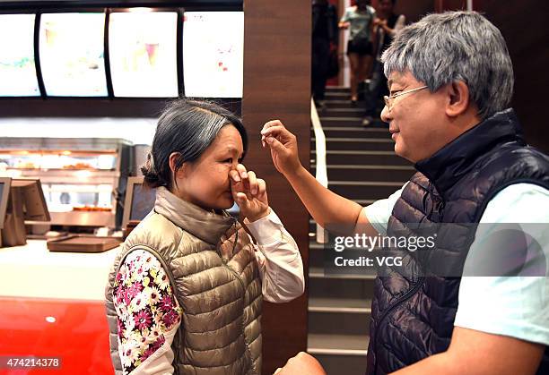 Seventy-year" old couple enjoy their love time on Network Valentine's Day on May 20, 2015 in Zhengzhou, Henan province of China. A couple of lovers...