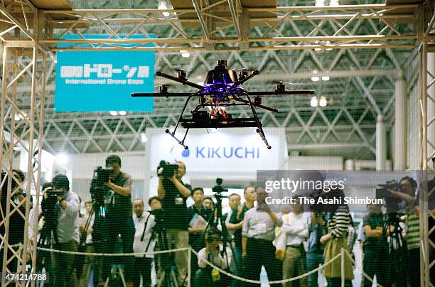 Drone is demnstrated during the International Drone Expo 2015 at Makuhari Messe on May 20, 2015 in Chiba, Japan. Fifty or so companies from Japan,...