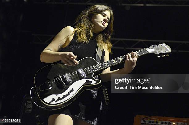 Bethany Cosentino of Best Coast performs in support of the band's "Fade Away" release at The Fox Theatre on February 21, 2014 in Oakland, California.