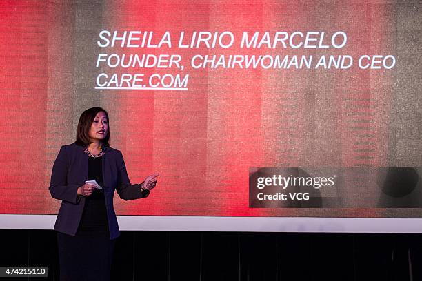 Sheila Lirio Marcelo, founder and Chief Executive Officer Care.com, attend the Global Women Entrepreneurs Conference on May 21, 2015 in Hangzhou,...