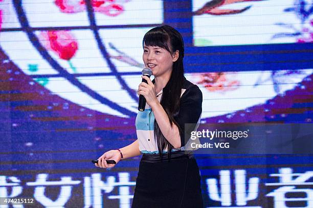 Wang Jing, co-founder of Toread, attend the Global Women Entrepreneurs Conference on May 21, 2015 in Hangzhou, Zhejiang province of China. The Global...