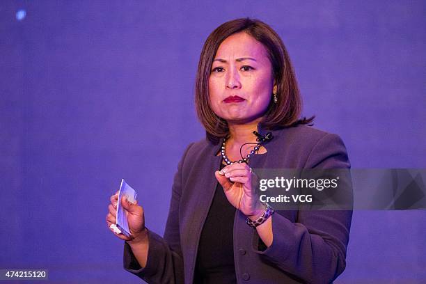 Sheila Lirio Marcelo, founder and Chief Executive Officer Care.com, attend the Global Women Entrepreneurs Conference on May 21, 2015 in Hangzhou,...